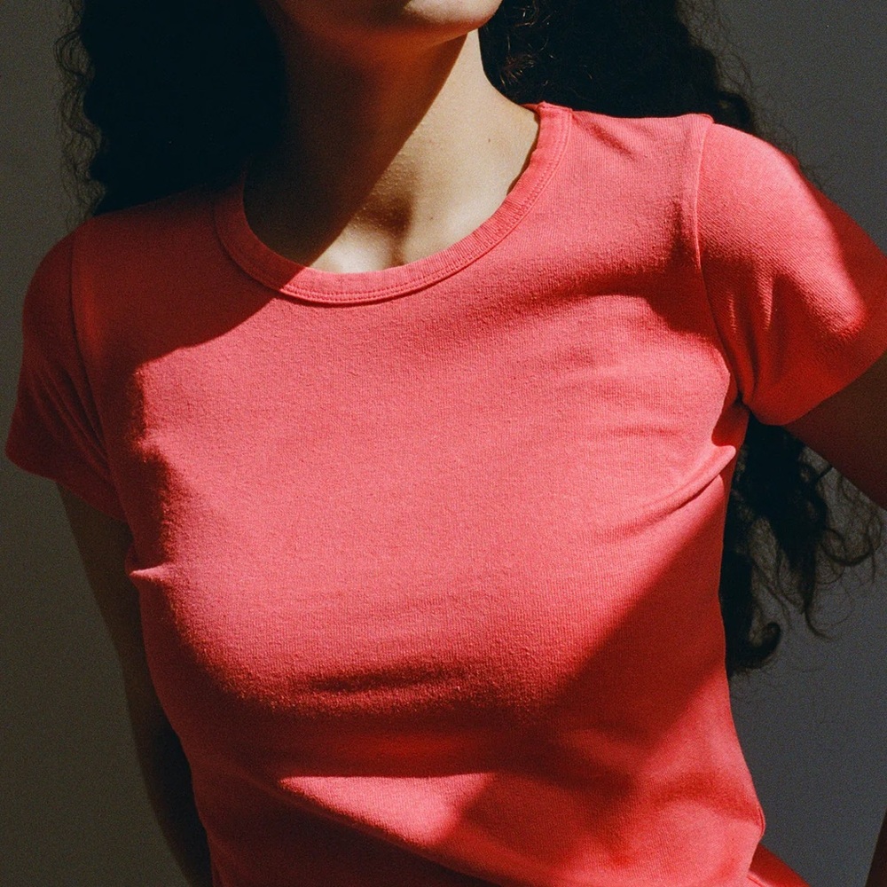 Buddy TOMATO MINI TEE hemp and cotton 90s cut t-shirt